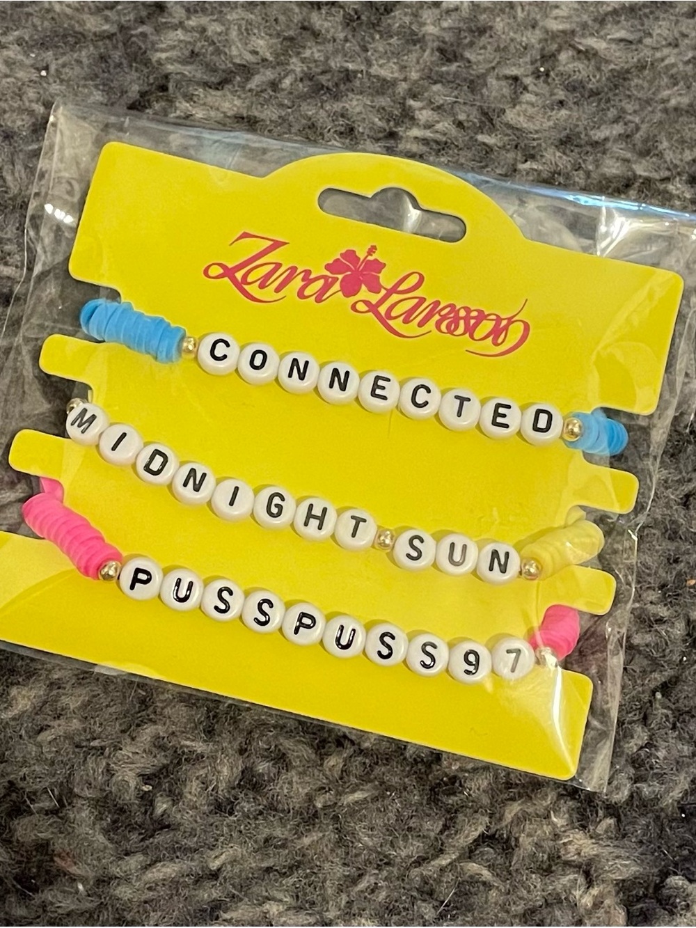 Zara Larsson Midnight Sun Tour VIP Merch Beaded Friendship Bracelets Set New